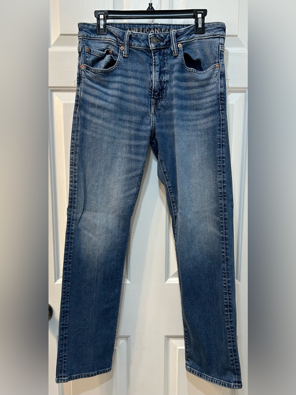 American Eagle Relaxed Straight Jeans Mens Size 31x32 Casual Flex‎ Stretch Denim